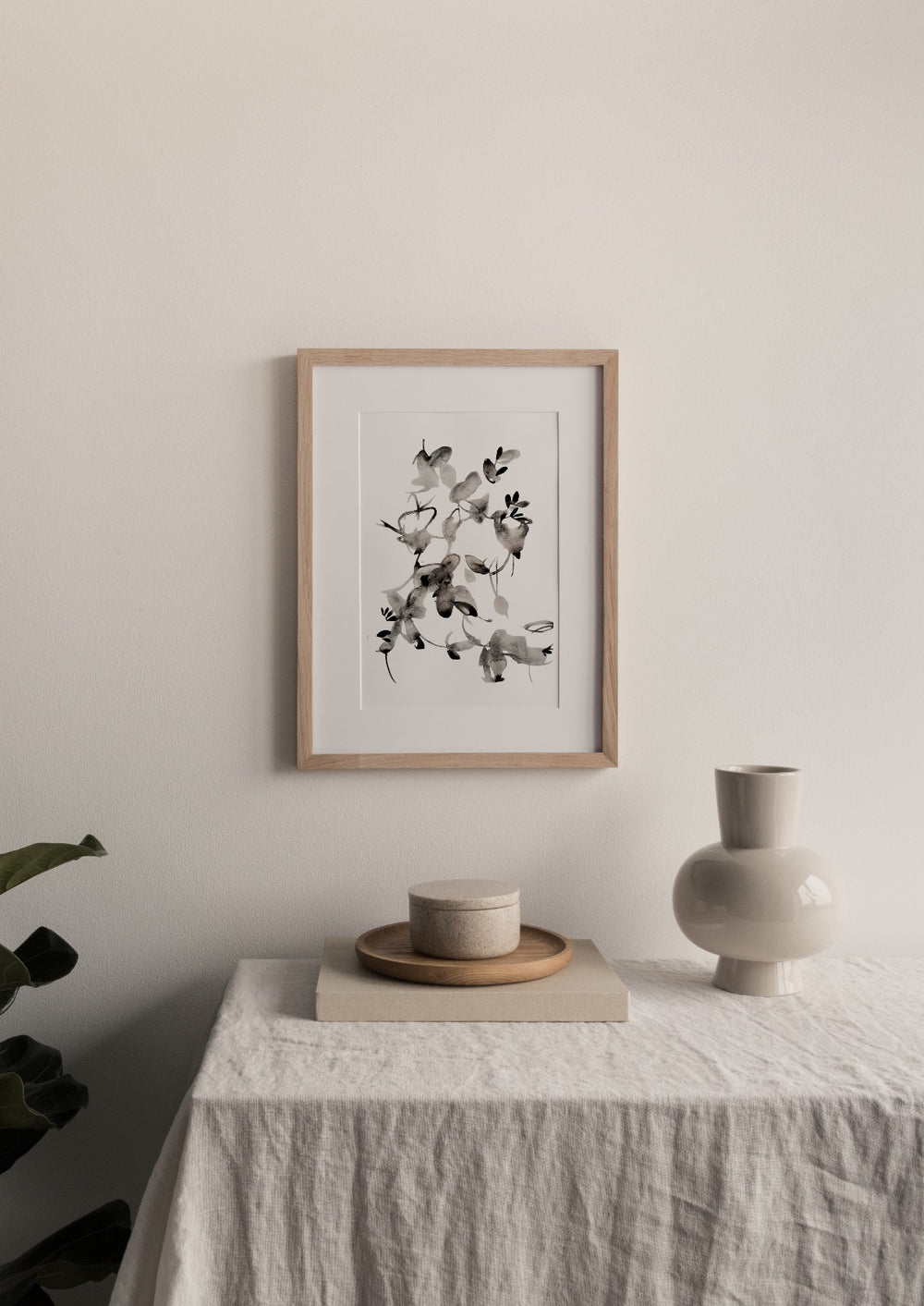 Obra Original Acuarela Black & White