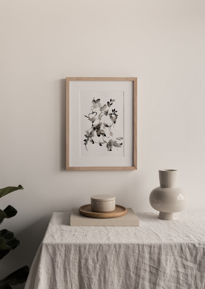 Obra Original Acuarela Black & White